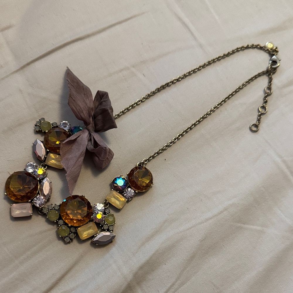J. Crew statement Necklace in warm brown and gold tones